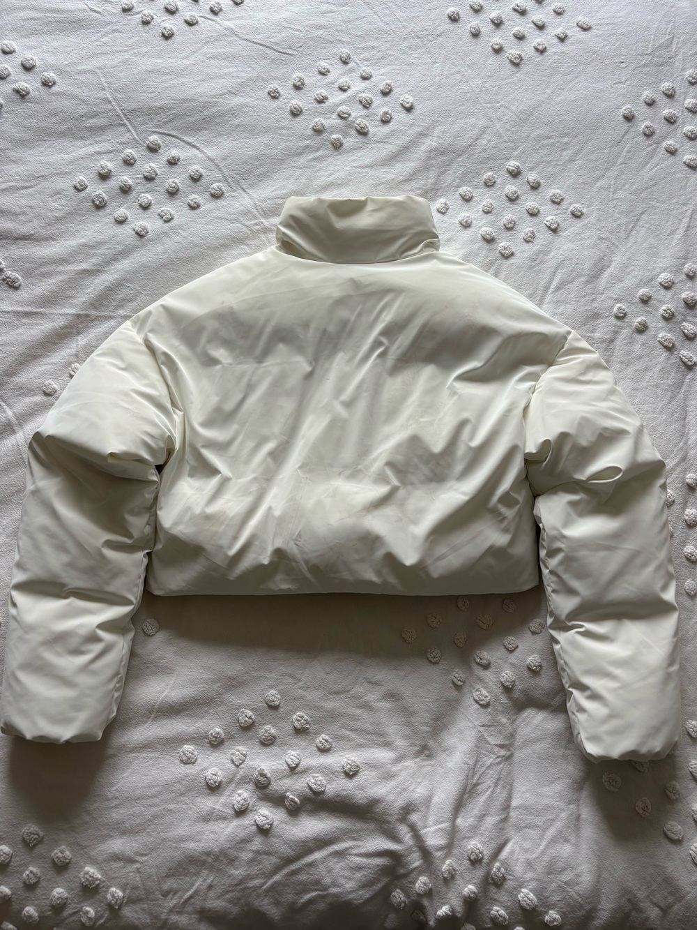 Garage Puffer, Padded Puff in Bright White. Cropped, Never worn. Size Small - Picture 4 of 7